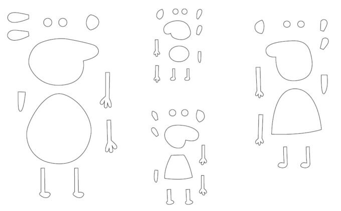 Paper Plate Peppa Pig Family