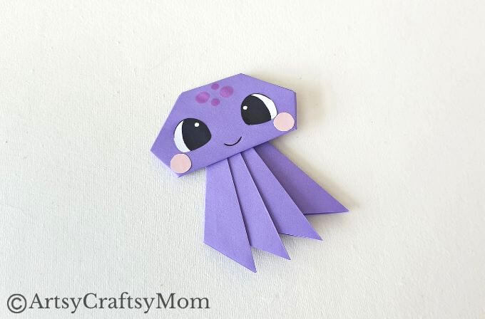 If you're up for a challenge, this Origami Octopus craft for Kids is perfect to expand your Origami skills! Practice your folds and see what happens!