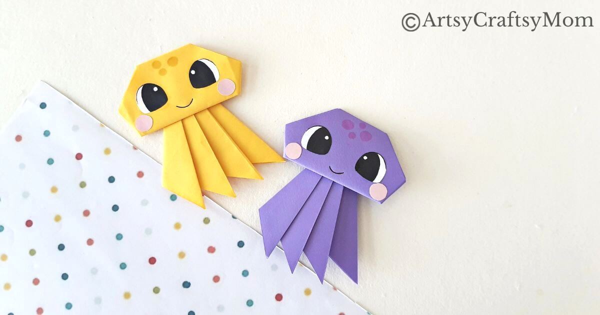 If you're up for a challenge, this Origami Octopus craft for Kids is perfect to expand your Origami skills! Practice your folds and see what happens!