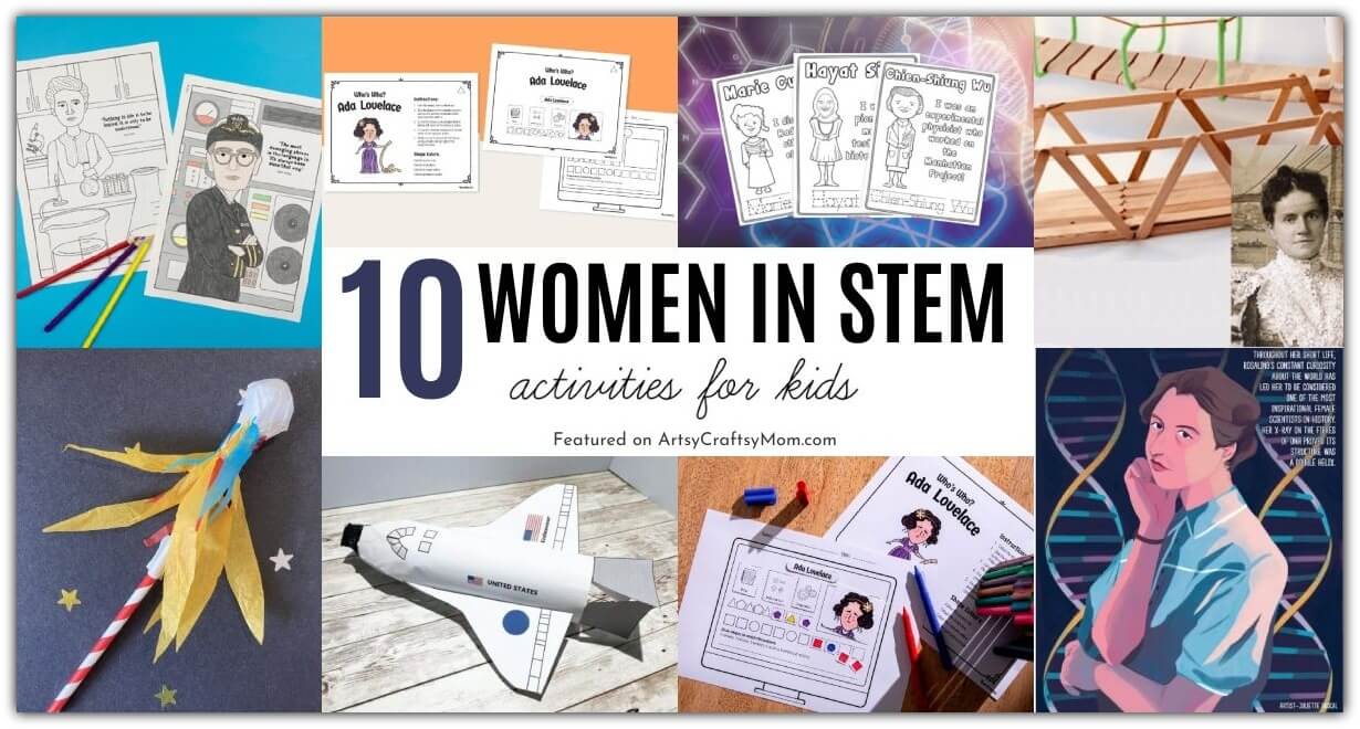 One way to boost female participation in STEM is to introduce girls to famous female scientists - and these Women in STEM Activities should help!
