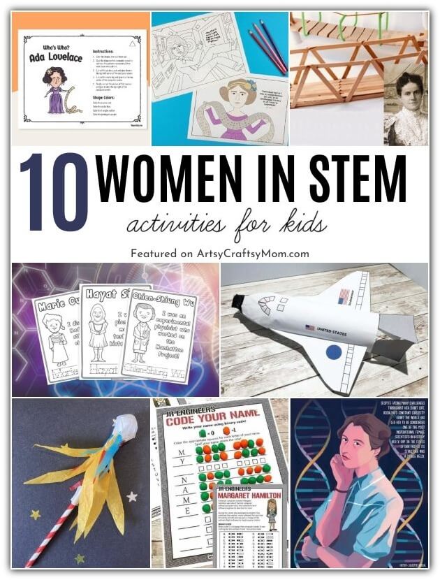 One way to boost female participation in STEM is to introduce girls to famous female scientists - and these Women in STEM Activities should help!