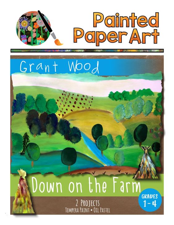Celebrate the spirit of rural Americana with these Gorgeous Grant Wood Art Projects for Kids - in time for the birthday of the artist on 13th Feb!