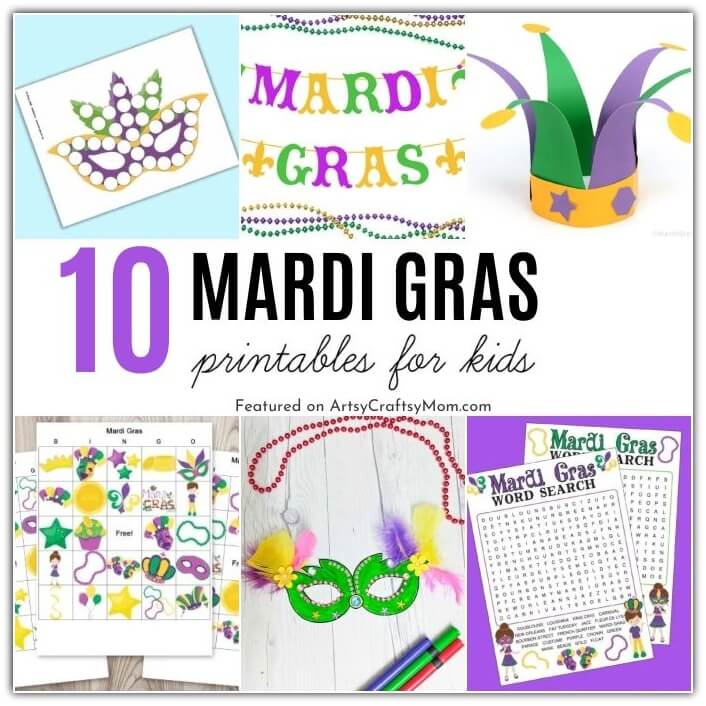 Let the kids have a carnival of their own with these magnificent Mardi Gras Printables for Kids! Includes activities, decorations and dress-up!