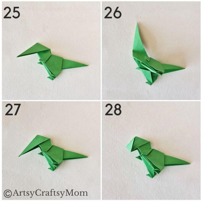 Got a dinosaur fan at home? They will love this Origami Dinosaur Craft! Easy enough to make even for Origami beginners and all you need is paper!