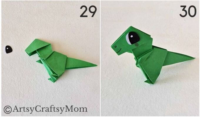 Got a dinosaur fan at home? They will love this Origami Dinosaur Craft! Easy enough to make even for Origami beginners and all you need is paper!