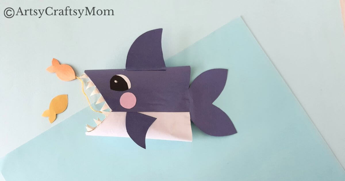 This toilet paper roll shark craft is easy to make, and is perfect for Shark Awareness Day, International Whale Shark Day or an aquatic life lesson!