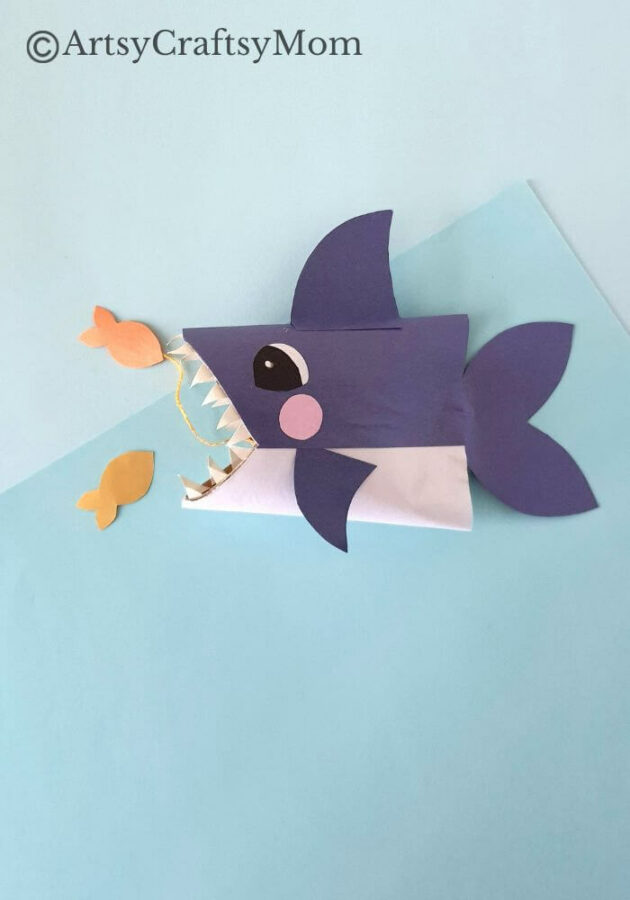 This toilet paper roll shark craft is easy to make, and is perfect for Shark Awareness Day, International Whale Shark Day or an aquatic life lesson!