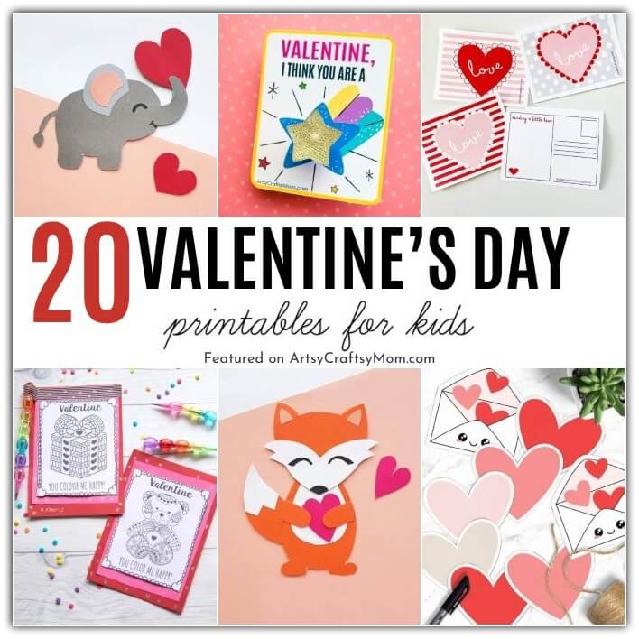 20 Vibrant Valentine's Day Printables for Kids 22 Here are a bunch of vibrant Valentines Day Printables for Kids to try out in this season of love! Includes games, activities, cards, decor & more!