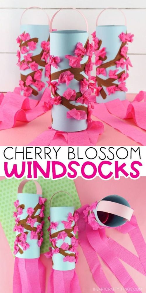 These gorgeous Cherry Blossom Crafts are perfect to welcome spring & the ultimate celebration of blooms - the National Cherry Blossom Festival!