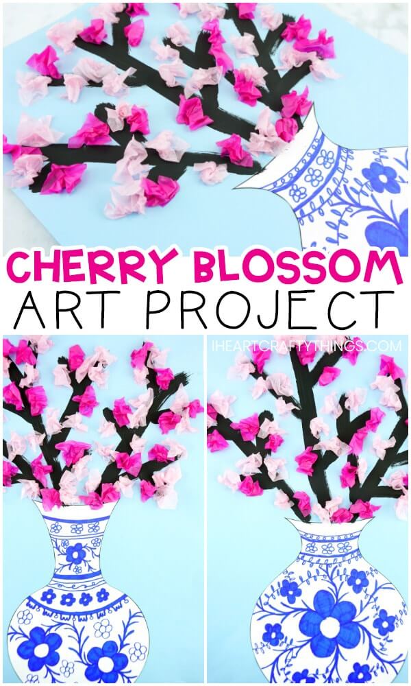 These gorgeous Cherry Blossom Crafts are perfect to welcome spring & the ultimate celebration of blooms - the National Cherry Blossom Festival!
