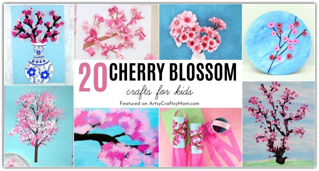 These gorgeous Cherry Blossom Crafts are perfect to welcome spring & the ultimate celebration of blooms - the National Cherry Blossom Festival!