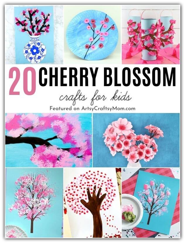 These gorgeous Cherry Blossom Crafts are perfect to welcome spring & the ultimate celebration of blooms - the National Cherry Blossom Festival!