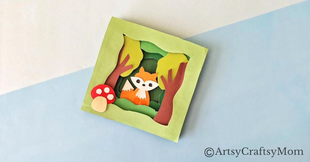 If you'd like to try your hand at 3D crafts, here is a pretty 3D Scene with Fox Papercraft for kids to try! The lush green is perfect for spring!