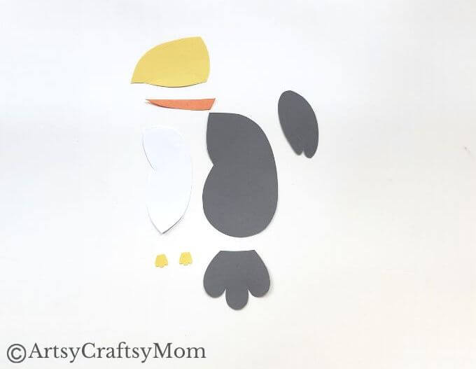 Here's a fun and easy toucan bookmark craft for kids of all ages to try! All you need are basic supplies like craft papers, scissors, glue & Sharpies!