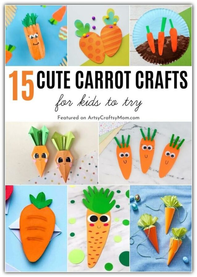 You don't have to be a bunny to love carrots - or carrot crafts! Here are some Cute Carrot Crafts for Kids of all ages to make and enjoy!