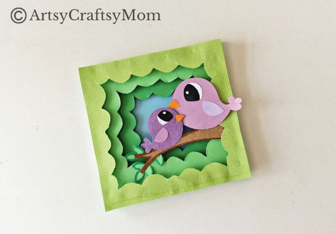 You'll be blown away by this beautiful Mother's Day 3D Papercraft for Kids! However, it's easier than it looks, and kids of all ages can make it!