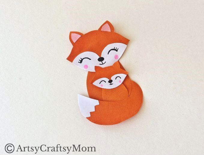 Super Cute Mother's Day Fox Card for Kids 11 This Mother's Day Fox Card for Kids is too cute for words! It features a sweet Mama Fox and her little baby cub, locked together in a hug!