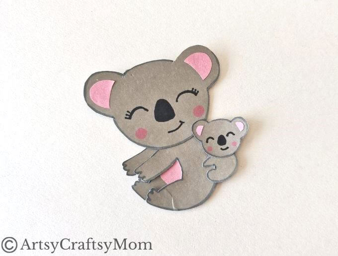 You'll enjoy seeing this cute Mother's Day Koala Bookmark every time you open your book! Also makes a great DIY gift this Mother's Day!
