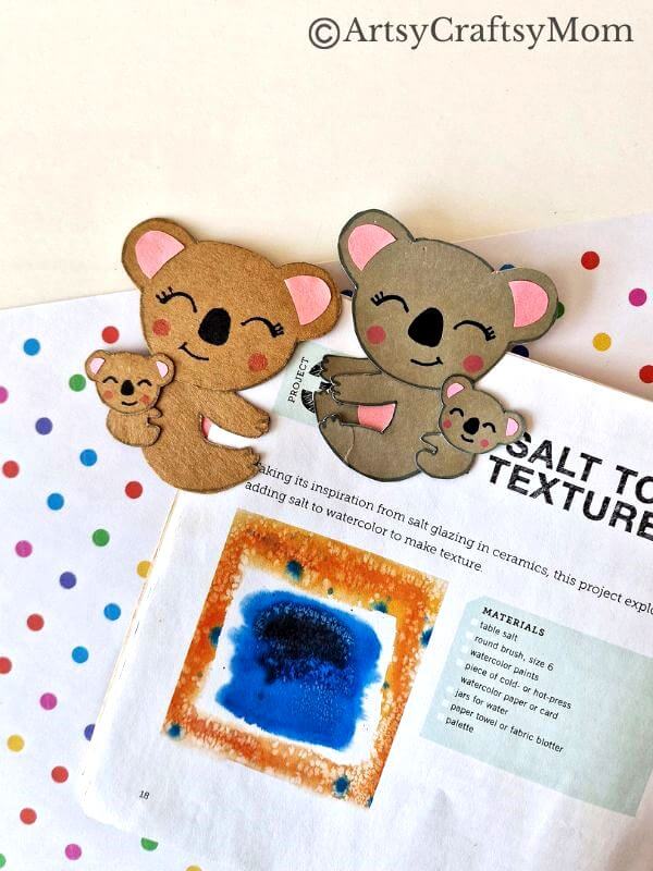 You'll enjoy seeing this cute Mother's Day Koala Bookmark every time you open your book! Also makes a great DIY gift this Mother's Day!