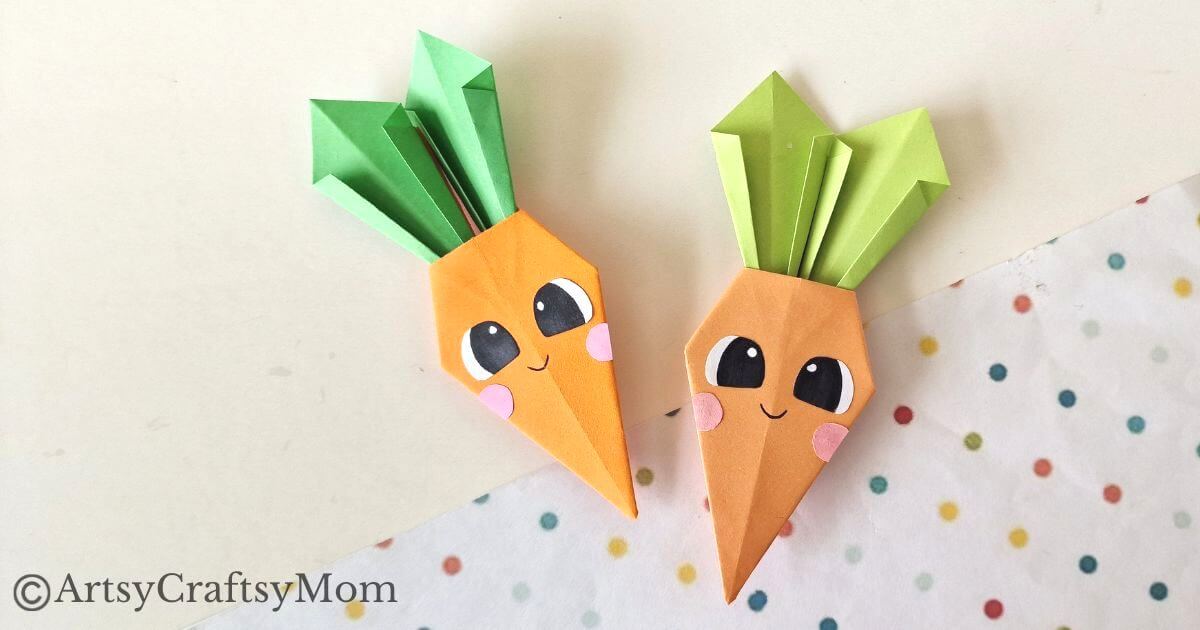 Are you a newbie to the art of Origami? Here's a simple Origami Carrot Craft that's perfect for beginners, complete with step-by-step instructions!