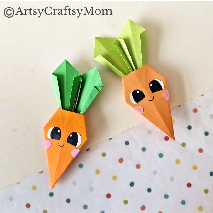 Are you a newbie to the art of Origami? Here's a simple Origami Carrot Craft that's perfect for beginners, complete with step-by-step instructions!