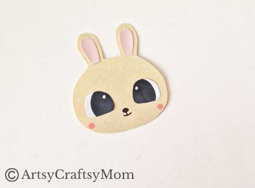 Cute Spring Bunny Papercraft with Printable Template 5 All you need is colored craft paper and cardstock to make this adorable spring bunny papercraft! Great even for crafting beginners and little ones!