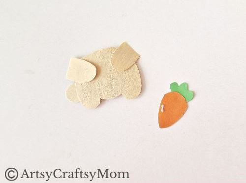 Cute Spring Bunny Papercraft with Printable Template 8 All you need is colored craft paper and cardstock to make this adorable spring bunny papercraft! Great even for crafting beginners and little ones!