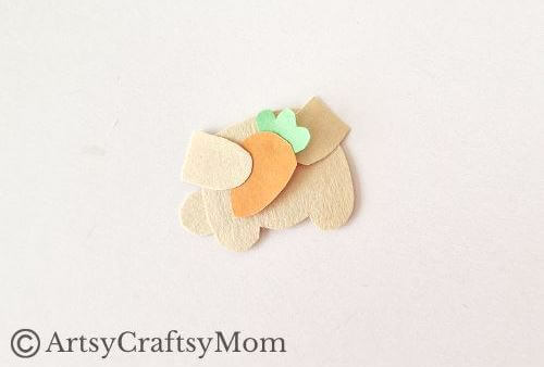 Cute Spring Bunny Papercraft with Printable Template 9 All you need is colored craft paper and cardstock to make this adorable spring bunny papercraft! Great even for crafting beginners and little ones!