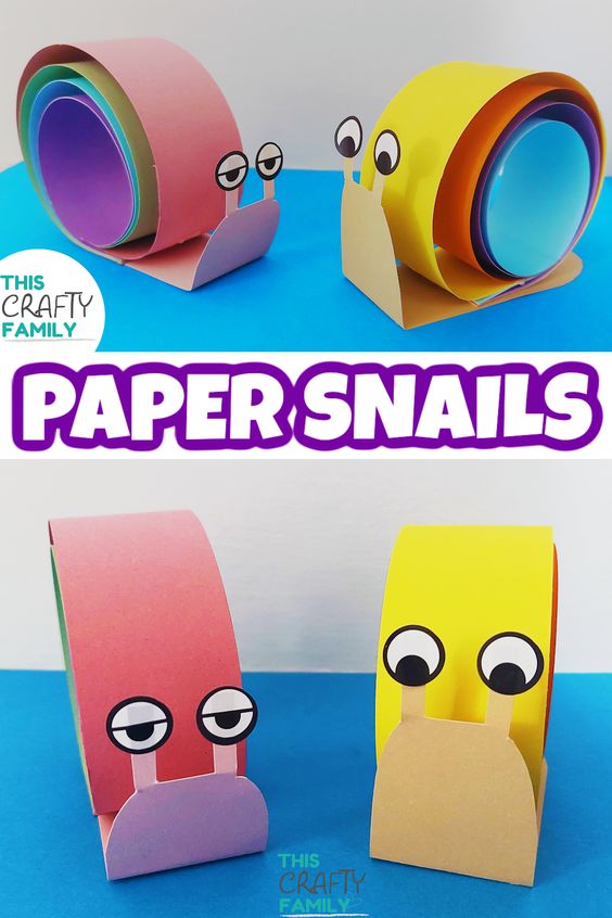 Everyone will love these snappy & colorful snail crafts for kids! Perfect for young kids to explore their creativity with yarn, paint, paper plates & more!