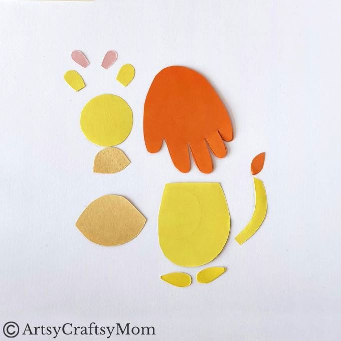 This Handprint Lion Craft for Kids will be absolutely adorable with little hands! It would make a great craft to gift grandparents, aunts and uncles!