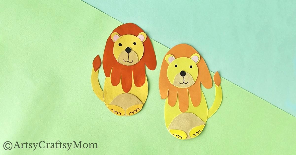 This Handprint Lion Craft for Kids will be absolutely adorable with little hands! It would make a great craft to gift grandparents, aunts and uncles!