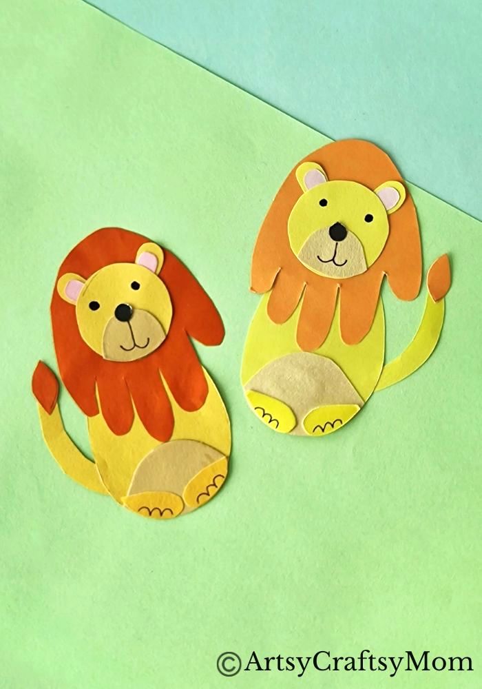 This Handprint Lion Craft for Kids will be absolutely adorable with little hands! It would make a great craft to gift grandparents, aunts and uncles!
