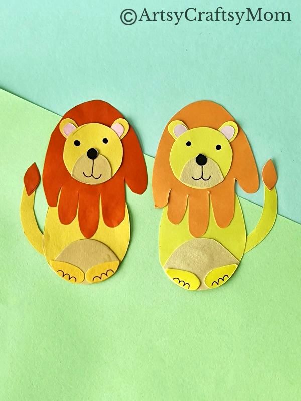 This Handprint Lion Craft for Kids will be absolutely adorable with little hands! It would make a great craft to gift grandparents, aunts and uncles!
