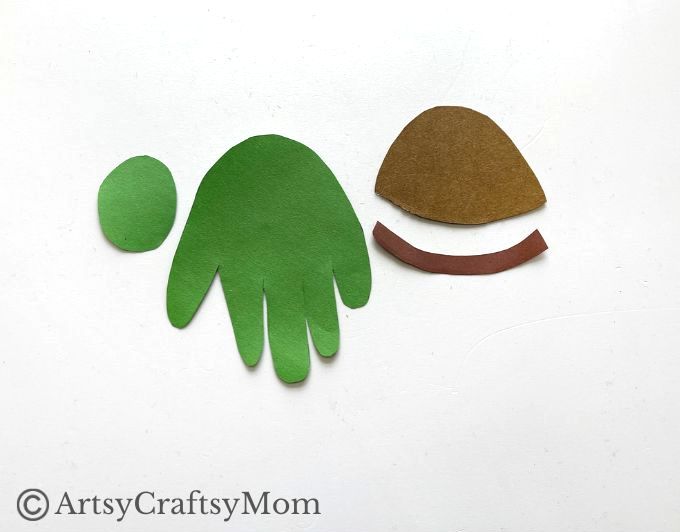 Super Easy Handprint Turtle Craft for Kids 3 This Handprint Turtle Craft for Kids is probably one of the easiest handprint crafts you'll find! All you need is craft paper, googly eyes and markers!