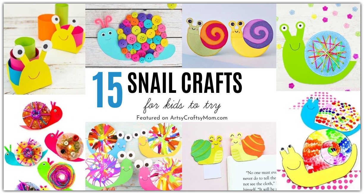 Everyone will love these snappy & colorful snail crafts for kids! Perfect for young kids to explore their creativity with yarn, paint, paper plates & more!