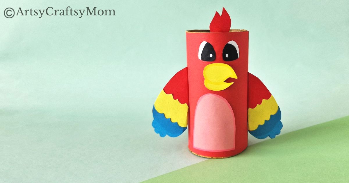Terrific Toilet Paper Parrot Craft for Kids 12 Kids are going to love this bright and colorful Toilet Paper Parrot Craft! Use craft paper in different colors to add feathers and create a fun project!