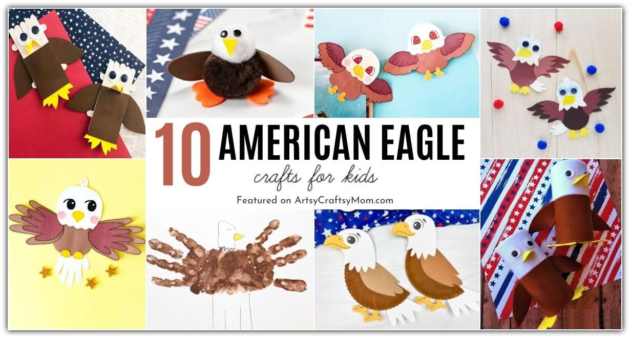 Whether it's National American Eagle Day or the Fourth of July, we've got you covered with these amazing American Eagle Crafts for Kids!