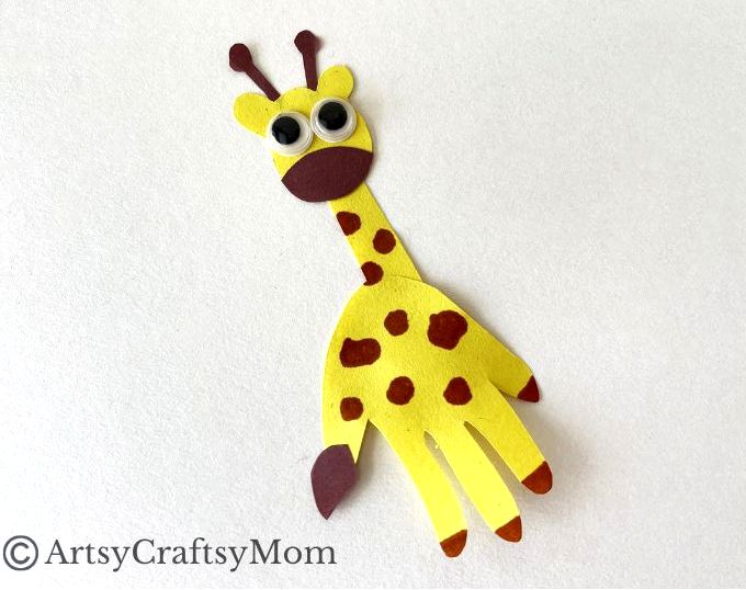 Can you turn a handprint into a giraffe? Well, our Easy Handprint Giraffe Craft for Kids certainly proves you can, and it looks great as well!