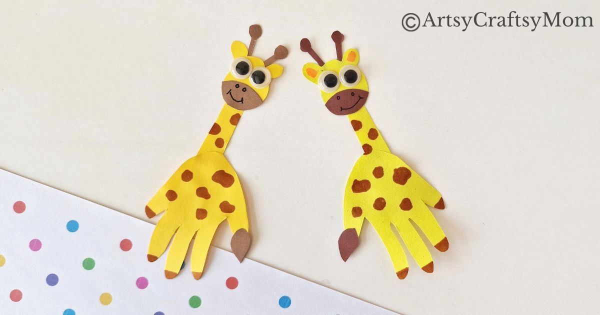 Can you turn a handprint into a giraffe? Well, our Easy Handprint Giraffe Craft for Kids certainly proves you can, and it looks great as well!