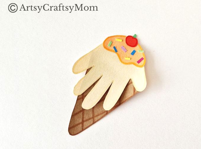 Refresh yourself on a hot day this summer with an ice cream - and a cute ice cream craft for kids! Don't worry, there's no danger of this one melting!