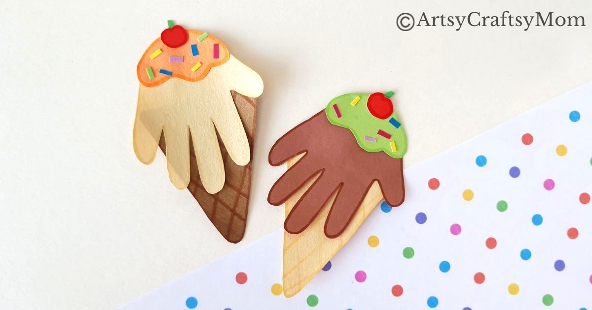 Refresh yourself on a hot day this summer with an ice cream - and a cute ice cream craft for kids! Don't worry, there's no danger of this one melting!