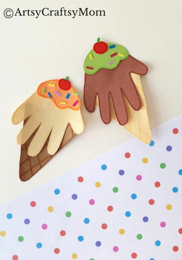 Refresh yourself on a hot day this summer with an ice cream - and a cute ice cream craft for kids! Don't worry, there's no danger of this one melting!