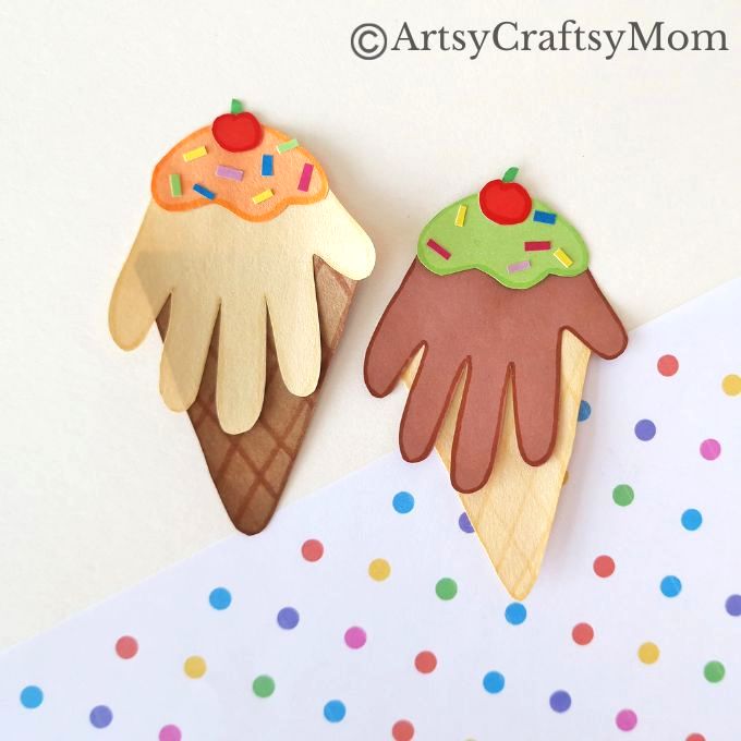 Refresh yourself on a hot day this summer with an ice cream - and a cute ice cream craft for kids! Don't worry, there's no danger of this one melting!