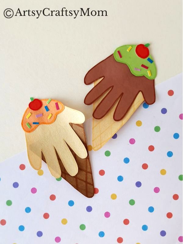 Refresh yourself on a hot day this summer with an ice cream - and a cute ice cream craft for kids! Don't worry, there's no danger of this one melting!