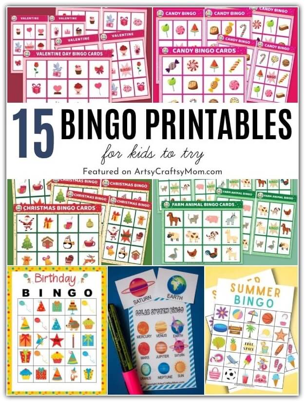 These Printable Bingo Games for Kids will make family game night a whole lot fun! Perfect for parties, get-togethers or just a boring afternoon!