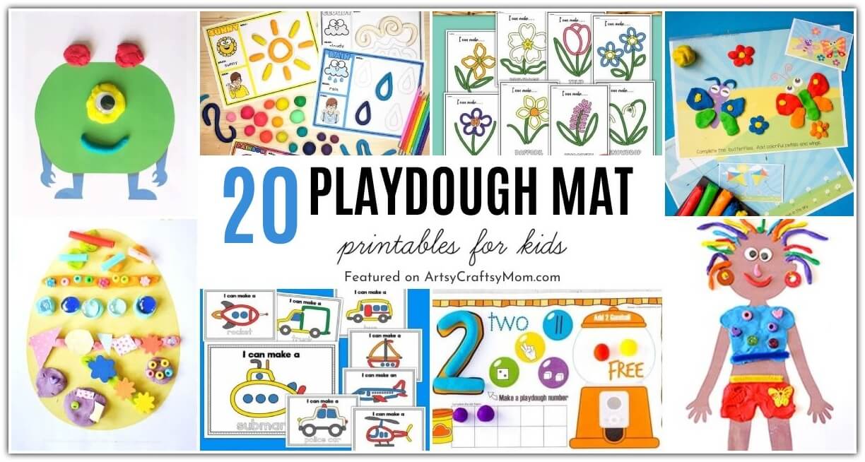 20 Fun and Colorful Printable Playdough Mats for Kids 24 Here are some Fun and Colorful Printable Playdough Mats for Kids to enjoy! Includes multiple themes, holidays, seasons and more!