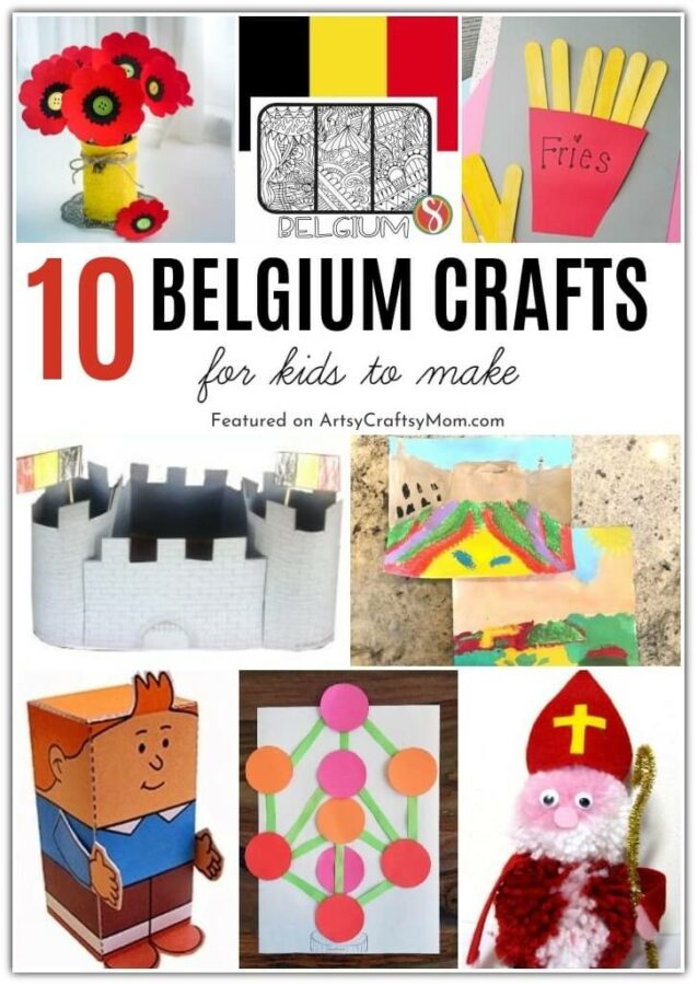Learn and celebrate the amazing country of Belgium with these fun Belgium Crafts for Kids! Includes their architecture, food, culture and more!