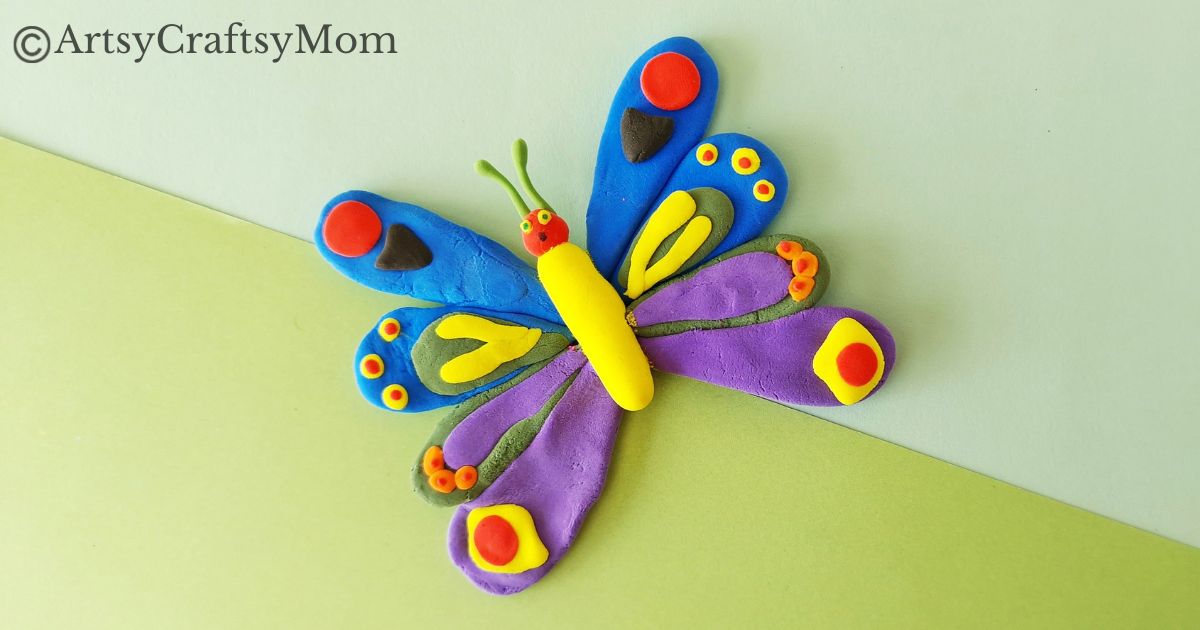 Turn something shapeless and colorless into a Gorgeous DIY Clay Butterfly Craft for Kids! Great weekend project for older kids, pre-teens & teens!