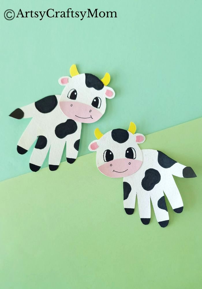 How cute is this Handprint Cow Craft for Kids? Perfect for National Cow Appreciation Day which falls on the second Tuesday of July!