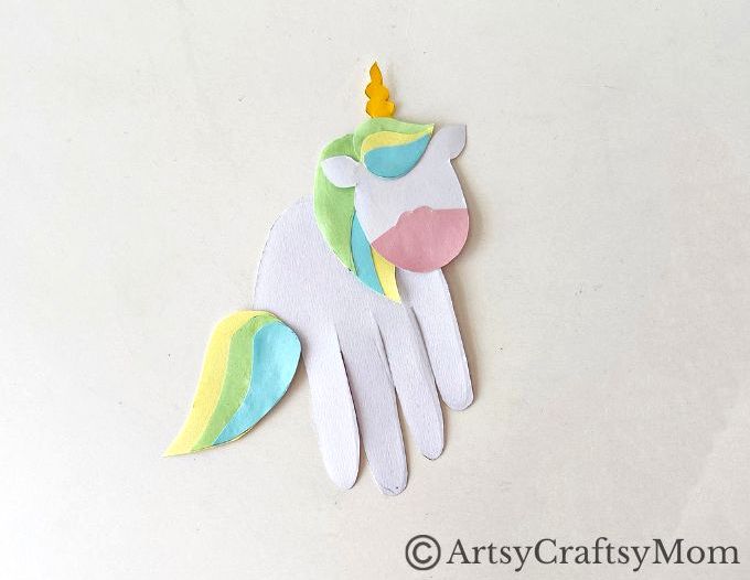 How does a handprint become a unicorn? With some magic, of course, and also through this Gorgeous Handprint Unicorn Craft for Kids!